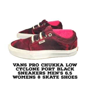 Vans Pro Chukka Low Cyclone Port Black Sneakers Men’s 6.5 Womens 8 Skate Shoes