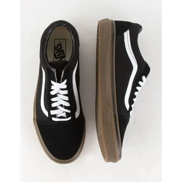 Vans Shoes Mens 8 Black Old Skool Gum GumSole 90's Skate Sneakers Y2K NEW‎