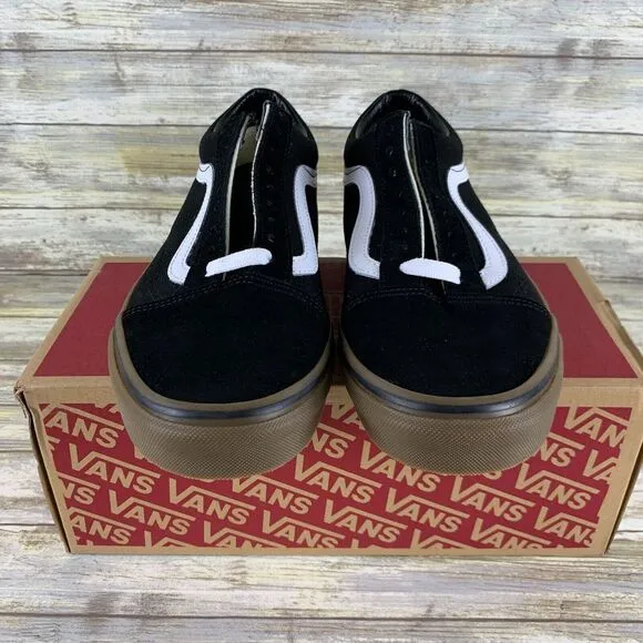 Vans Shoes Mens 8 Black Old Skool Gum GumSole 90's Skate Sneakers Y2K NEW‎