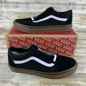 Vans Shoes Mens 8 Black Old Skool Gum GumSole 90's Skate Sneakers Y2K NEW‎