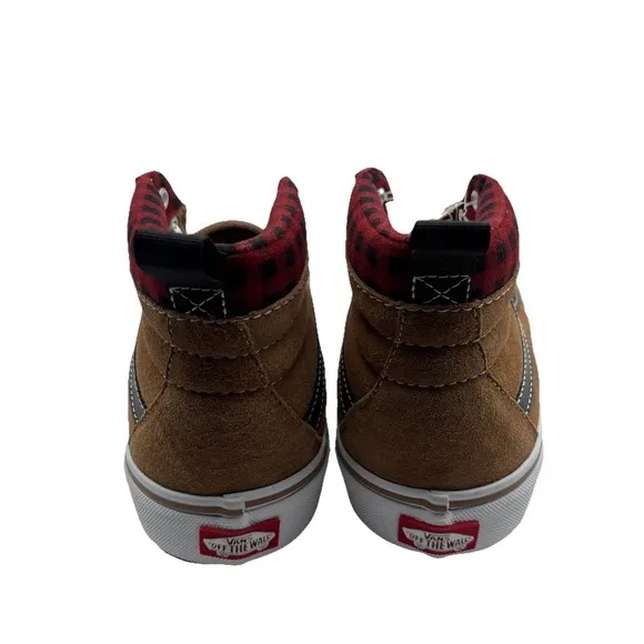 VANS Sk8-Hi MTE-1 Plaid Brown Size 7M