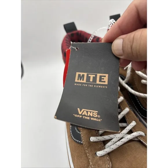 VANS Sk8-Hi MTE-1 Plaid Brown Size 7M