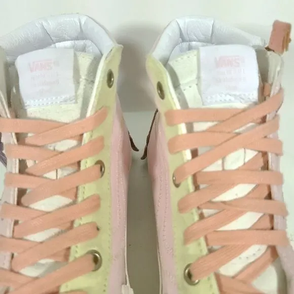 Vans Sk8-Hi Reissue CAP Pastel Skate Shoes Color Block High Top Zip Womens 8.5