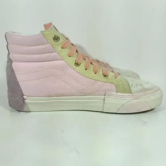 Vans Sk8-Hi Reissue CAP Pastel Skate Shoes Color Block High Top Zip Womens 8.5