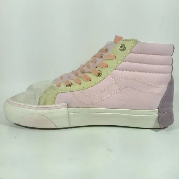 Vans Sk8-Hi Reissue CAP Pastel Skate Shoes Color Block High Top Zip Womens 8.5
