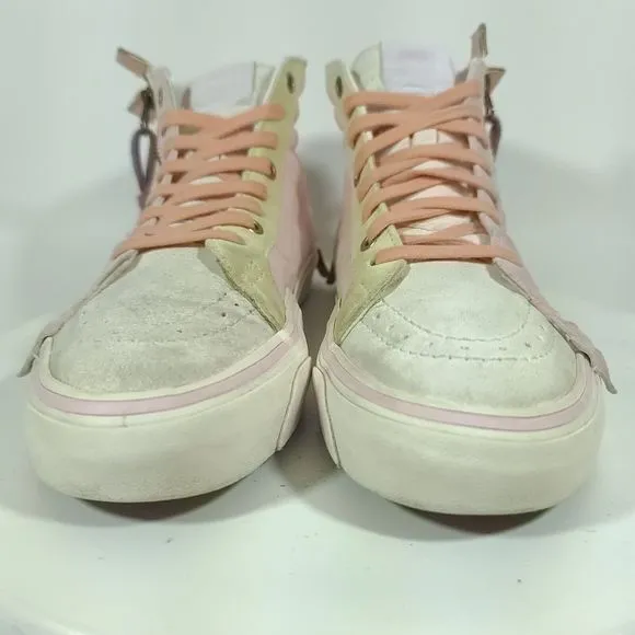 Vans Sk8-Hi Reissue CAP Pastel Skate Shoes Color Block High Top Zip Womens 8.5