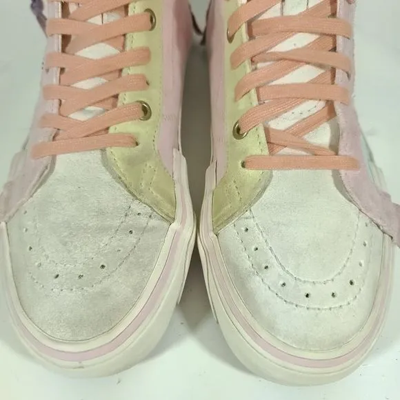 Vans Sk8-Hi Reissue CAP Pastel Skate Shoes Color Block High Top Zip Womens 8.5