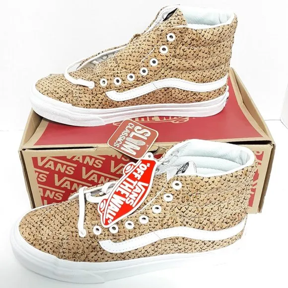 🆕Vans Sk8-Hi Slim Embossed Cork Shoes 6.5 W | 5 M High Tops