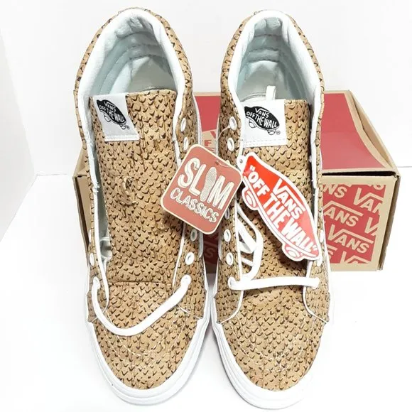🆕Vans Sk8-Hi Slim Embossed Cork Shoes 6.5 W | 5 M High Tops