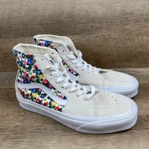 VANS Sk8-Hi Tapered Floral White Skate Shoes Sneakers Women's Size 6.5 NEW