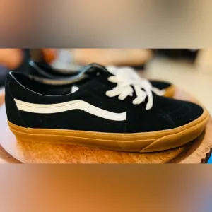 VANS Sk8-low Premium Leather Shoes (black/gum) size 13 men’s New