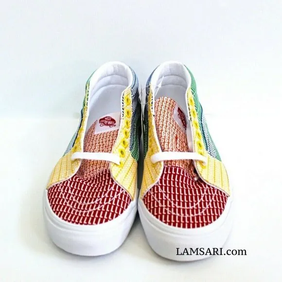 VANS SK8-Mid Pride Skate Shoes Size Men 7.5/ Women 9.0 Multi/White