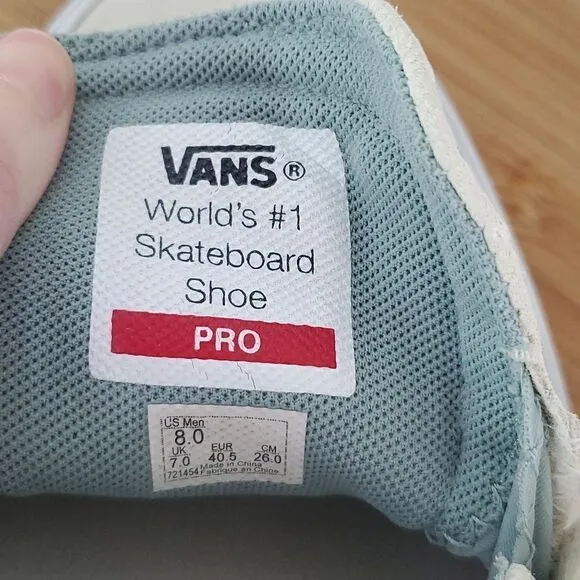 Vans SK8 Kyle Walker Pro 2 Suede SB Skate Shoes Antique White Men's 8