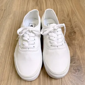 Vans Skate Authentic Old Skool True White Shoes US 8 W UNISEX LNC