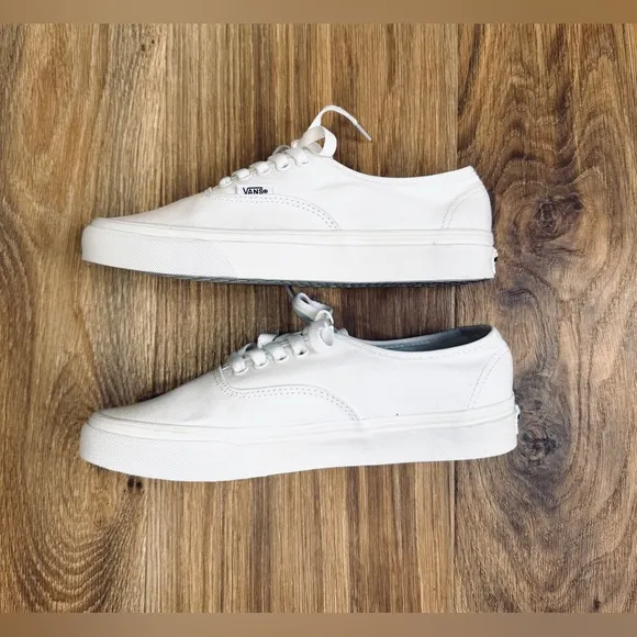 Vans Skate Authentic Old Skool True White Shoes US 8 W UNISEX LNC