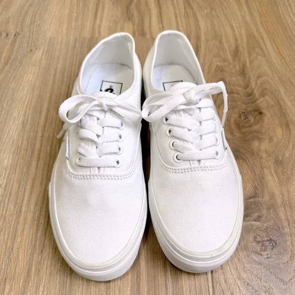 Vans Skate Authentic Old Skool True White Shoes US 8 W UNISEX LNC