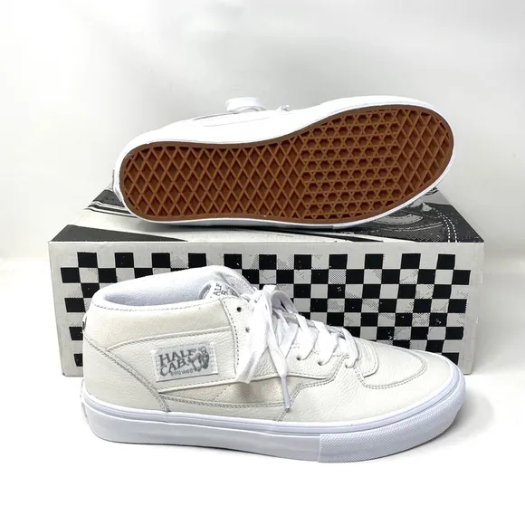 VANS Skate Half Cab Daz Shoes Women's Sneakers Mid Top Leather White VN0A5FCDWWW