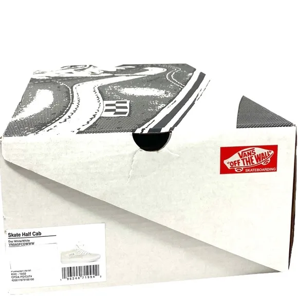 VANS Skate Half Cab Daz Shoes Women's Sneakers Mid Top Leather White VN0A5FCDWWW