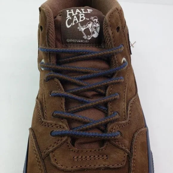 Vans Skate Half Cab Nick Michel Mens Sz 7.5 Brown Navy Suede Skate Sneaker Shoes