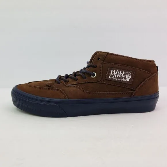 Vans Skate Half Cab Nick Michel Mens Sz 7.5 Brown Navy Suede Skate Sneaker Shoes