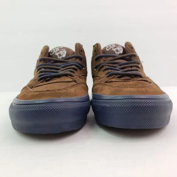 Vans Skate Half Cab Nick Michel Mens Sz 7.5 Brown Navy Suede Skate Sneaker Shoes