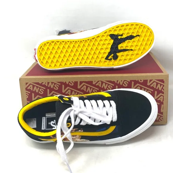 VANS Skate Old Skool Bruce Lee Shoes Low Black Women's Suede Canvas VN0A5FCBY23