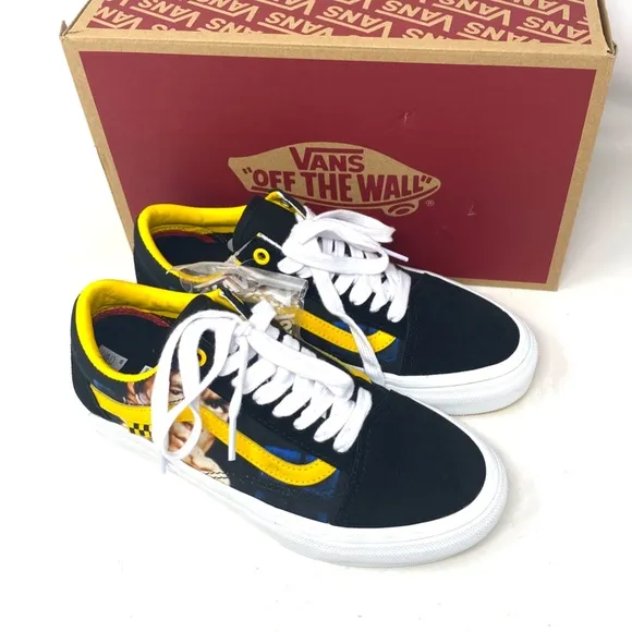 VANS Skate Old Skool Bruce Lee Shoes Low Black Women's Suede Canvas VN0A5FCBY23