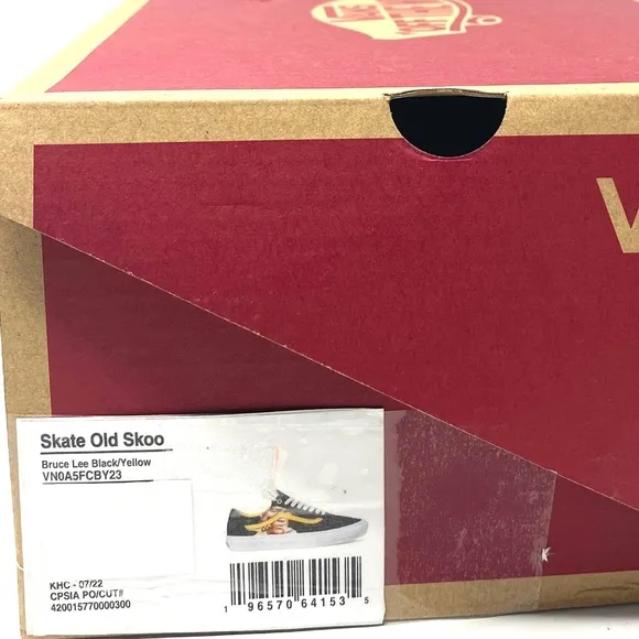VANS Skate Old Skool Bruce Lee Shoes Low Black Women's Suede Canvas VN0A5FCBY23