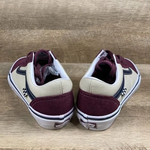 VANS Skate Old Skool Mauve Wine Skate Shoes Sneakers Mens 7 Womens 8.5 NEW