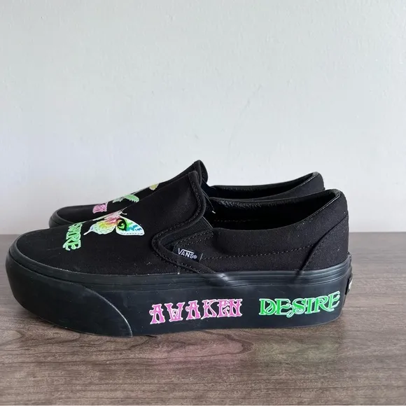 Vans Slip On Stackform Platform Awaken Desire Glow in the Dark Size 9.5 or 8