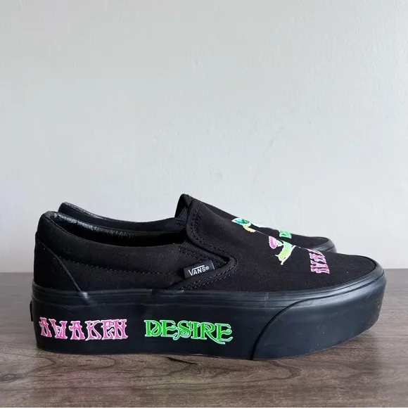 Vans Slip On Stackform Platform Awaken Desire Glow in the Dark Size 9.5 or 8