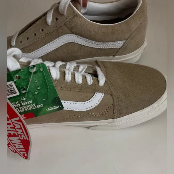 Vans sneakers Old Skool low tops lace up shoes leather and fabric upper khaki