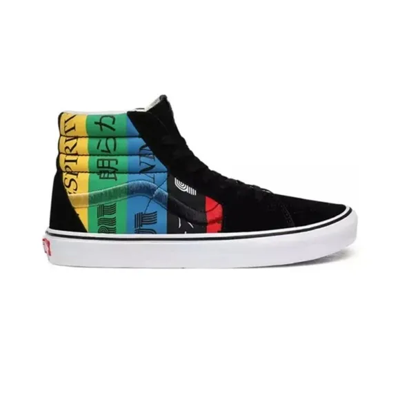 Vans spirit hi top red and black