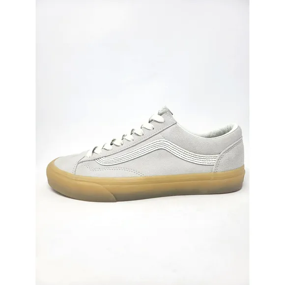 Vans Style 36 Men's Sz 8.5 Light Gray Suede Retro Skate Shoes Low Top Sneakers