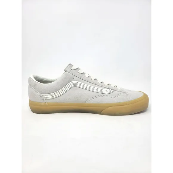 Vans Style 36 Men's Sz 8.5 Light Gray Suede Retro Skate Shoes Low Top Sneakers