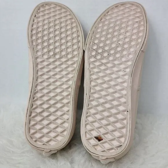 Vans Tan Fringe Leather Low Top Skate Women's Sneakers Shoes Size 6.5