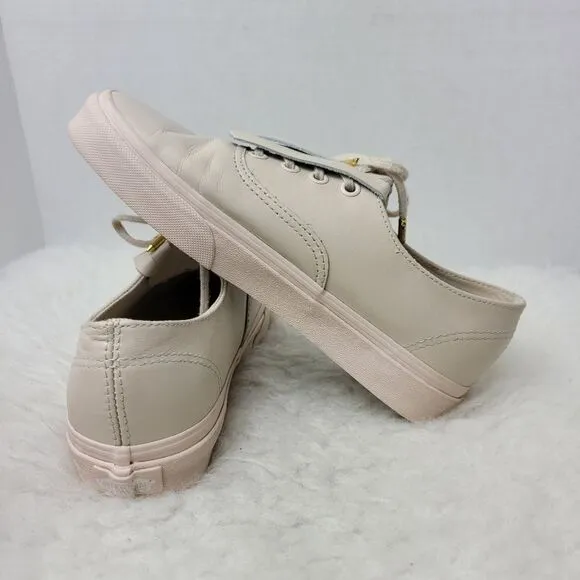 Vans Tan Fringe Leather Low Top Skate Women's Sneakers Shoes Size 6.5