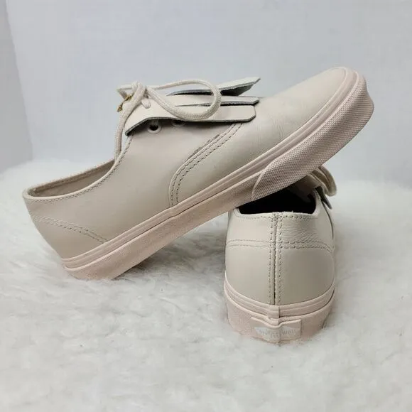 Vans Tan Fringe Leather Low Top Skate Women's Sneakers Shoes Size 6.5