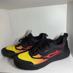 VANS UltraRange Rapidweld Flames Black Orange Skate shoes Men’s 10 Women’s 11.5