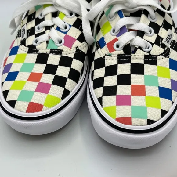 Vans Unisex Adult Skate Shoes Multicolor 721356 Checkered Lace Up M 4 W 5.5 New‎