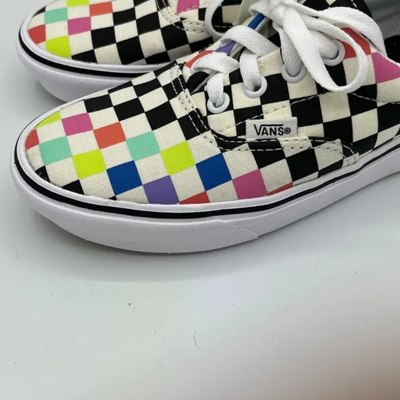 Vans Unisex Adult Skate Shoes Multicolor 721356 Checkered Lace Up M 4 W 5.5 New‎