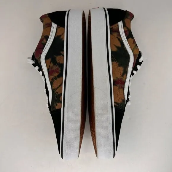 Vans Unisex  Black Tie Dye Old Skool Woodland Wash Size 9 M 10.5 W Skate Shoes