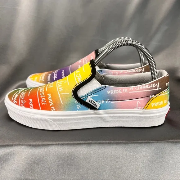 Vans Unisex Pride Is Rainbow Slip On Shoes Mens 7.5 / Womens 9 #LGBTQIA Sneakers