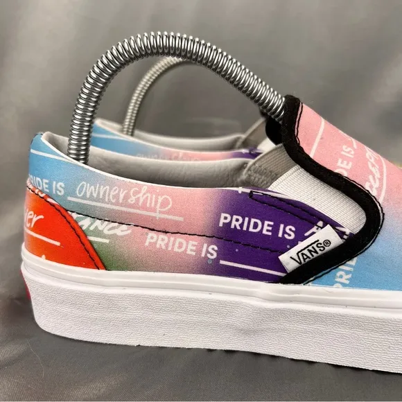 Vans Unisex Pride Is Rainbow Slip On Shoes Mens 7.5 / Womens 9 #LGBTQIA Sneakers