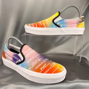 Vans Unisex Pride Is Rainbow Slip On Shoes Mens 7.5 / Womens 9 #LGBTQIA Sneakers