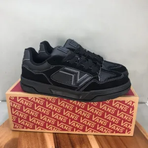 Vans Upland Utility Black Skate Shoes Mens 9 Leather Puffy Chunky Low Top