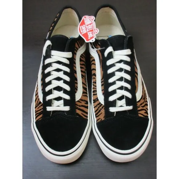 Vans Women's Style 36 Decon Sf Animal Stripes shoes Black Marshmallow Sizes NWT