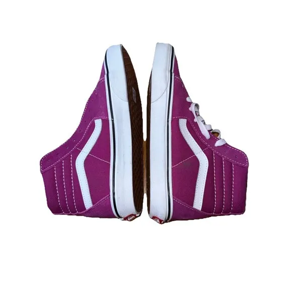 Vans Women’s Sz 7  Hi Dewberry Purple Suede True White Skate Shoes VN0A4BV68ZP