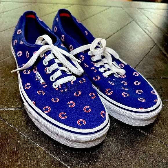 VANS x CHICAGO CUBS Men's Size 10 Blue Logo Skate Skateboarding Shoes