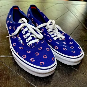 VANS x CHICAGO CUBS Men's Size 10 Blue Logo Skate Skateboarding Shoes